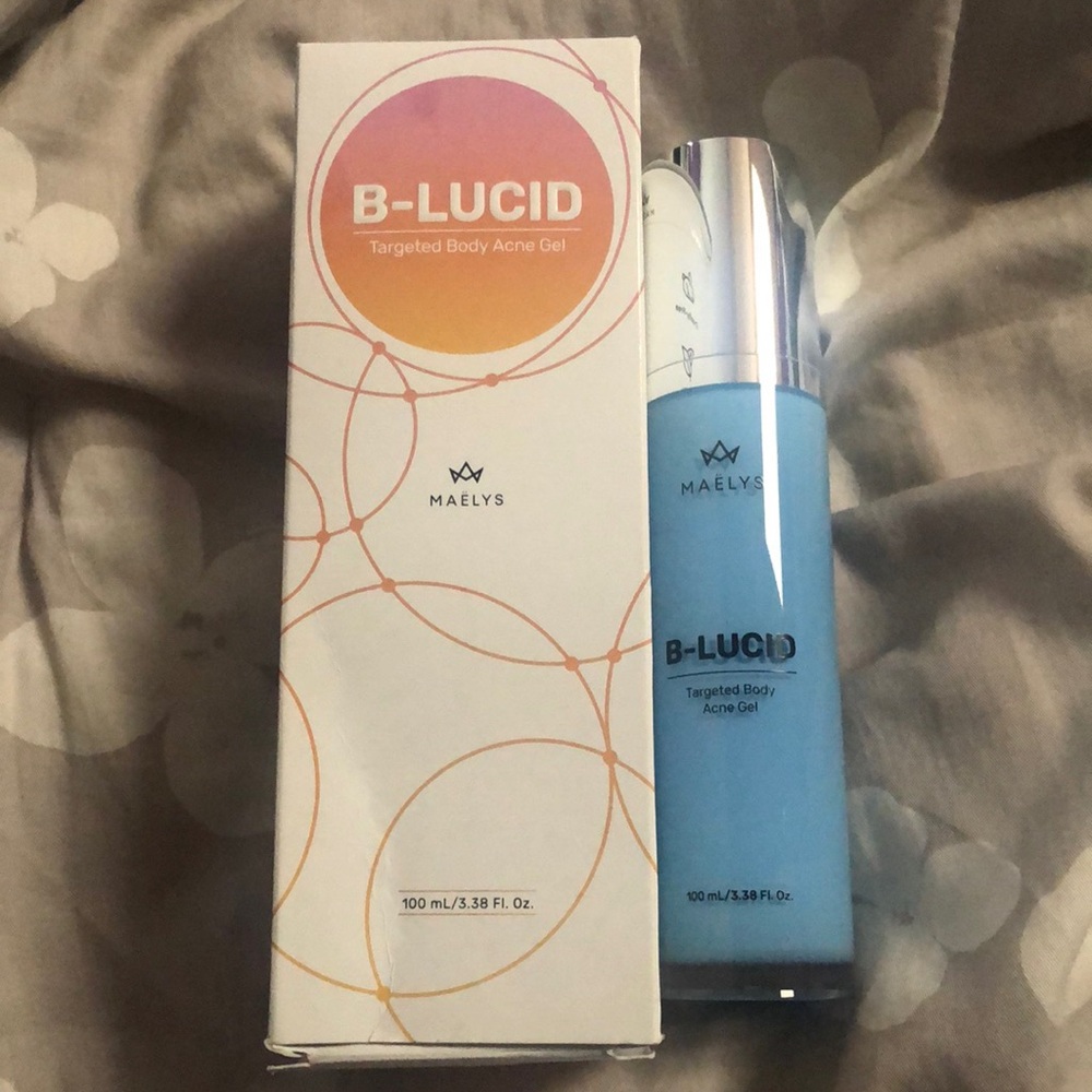 MAELYS B-LUCID Targeted Body Acne Gel 100ml exp 02/13/25 note damage to box